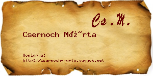 Csernoch Márta névjegykártya