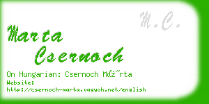 marta csernoch business card